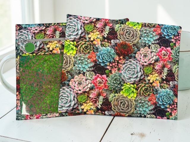 Cross Stitch Project Bag - Succulent Plants - Standard Bag