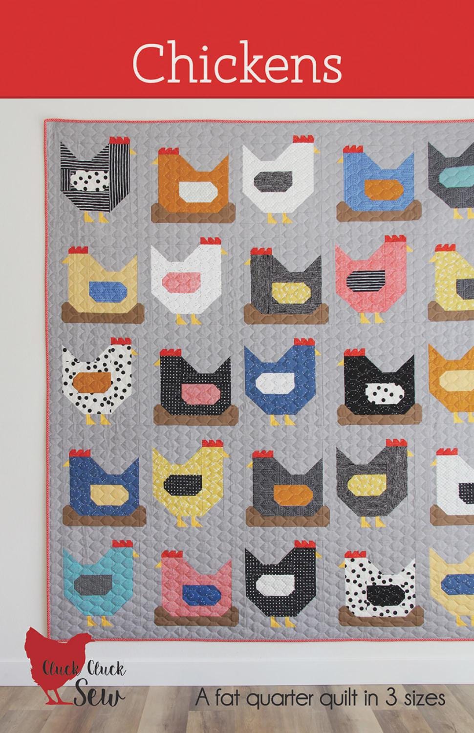 Farmhouse Chicken Quilt Pattern – Fat Quarter Friendly, Modern Animal Design