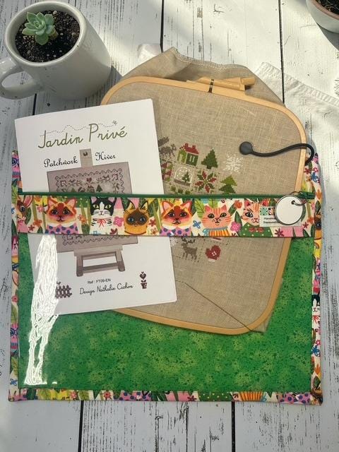 Cross Stitch Project Bag - Cats - Standard Bag