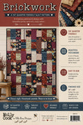 Brickwork Quilt Pattern – Scrappy Patchwork Lap Quilt by Villa Rosa Designs