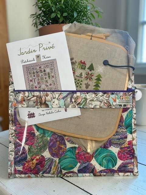 Cross Stitch Project Bag - Easter Bunny - Standard Bag