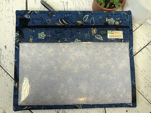 Cross Stitch Project Bag - Black Bird - Standard Bag