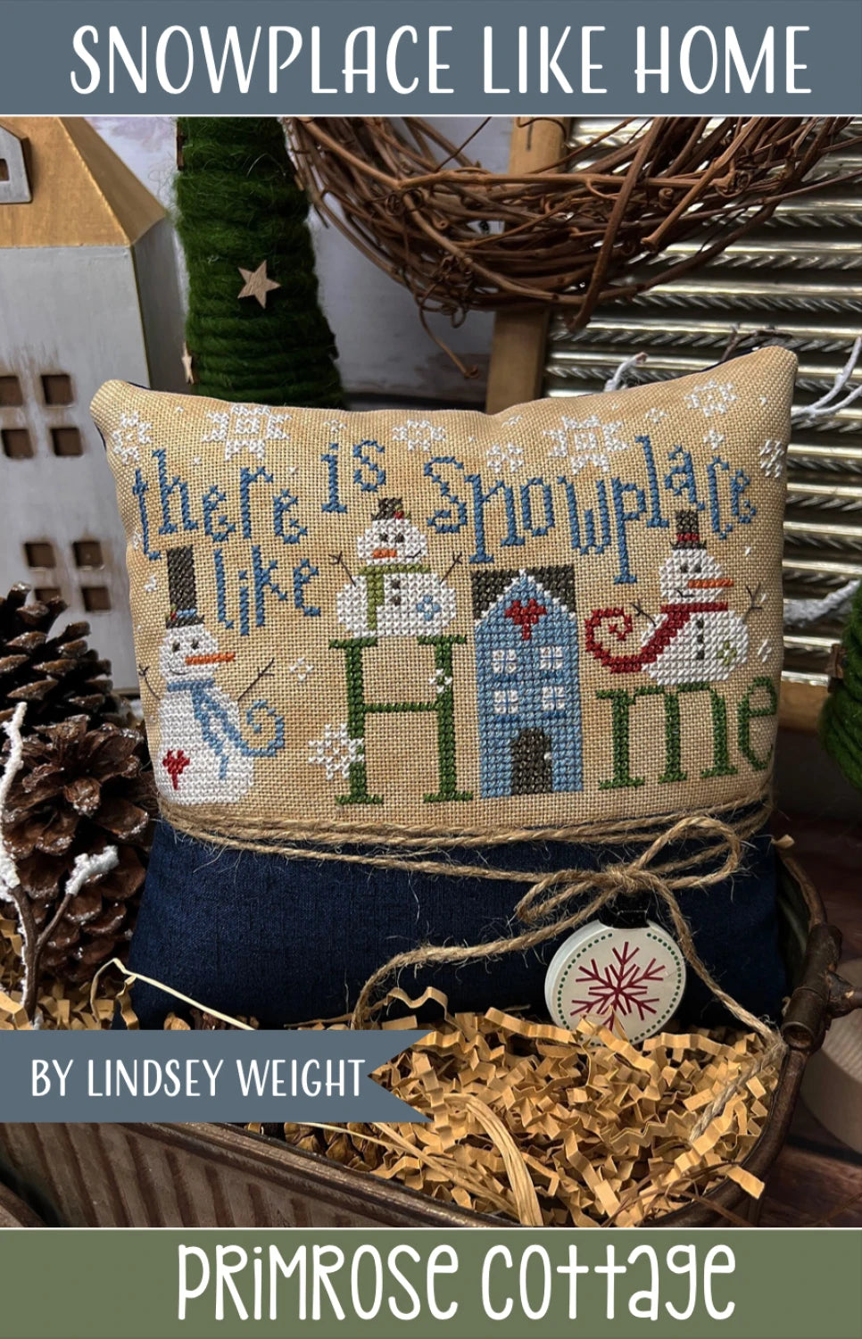 Snowplace like Home Cross Stitch Pattern | Primrose Cottage Stitches | Printed Paper Chart | Winter Sampler | Confident Beginner (Copy)