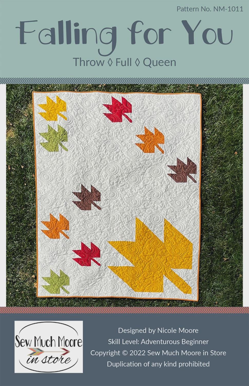 Sew Much Moore - Falling for You Quilt Pattern - Beginner friendly - 3 sizes