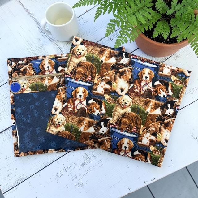 Cross Stitch Project Bag - Dogs Pets Puppies - Standard Bag