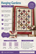 Cozy Quilt Designs - Hanging Gardens Quilt Pattern - jelly roll friendly in 3 sizes - Beginner
