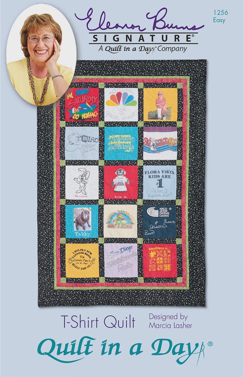 Eleanor Burns Tshirt Quilt Pattern – Layer Cake Friendly, Rotary Accuquilt Cutting