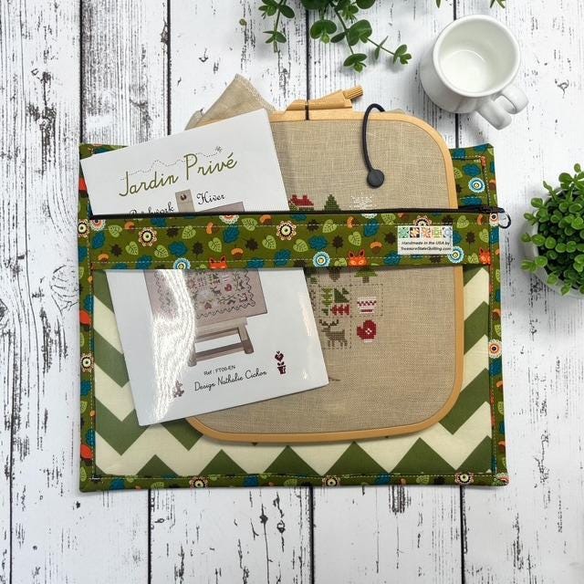 Cross Stitch Project Bag - Woodland Forest Fox - Standard Bag