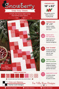 Snowberry Quilt Pattern - Modern Christmas Table Runner Quilt - Villa Rosa Designs - easy beginner