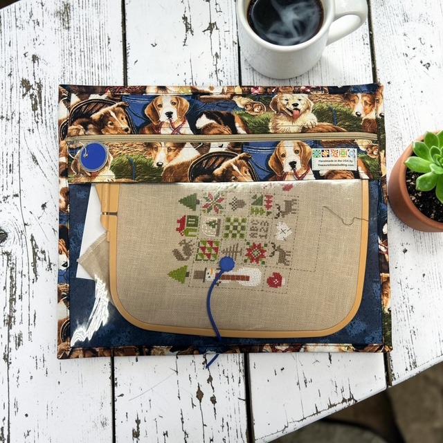 Cross Stitch Project Bag - Dog Puppies Pet - Standard Bag