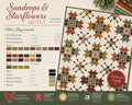 Kim Diehl - Sundrops and Starflowers quilt - Quilt pattern ISE 278 chart - 66.5" square - scrappy Primitive - beginner