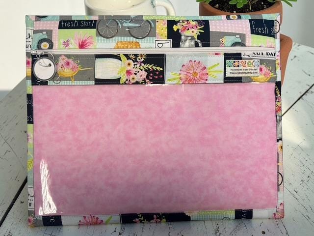 Cross Stitch Project Bag - Soft Floral - Standard Bag