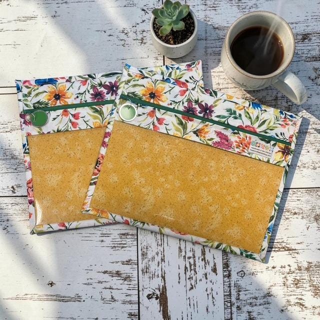 Cross Stitch Project Bag - Vintage Floral - Standard Bag