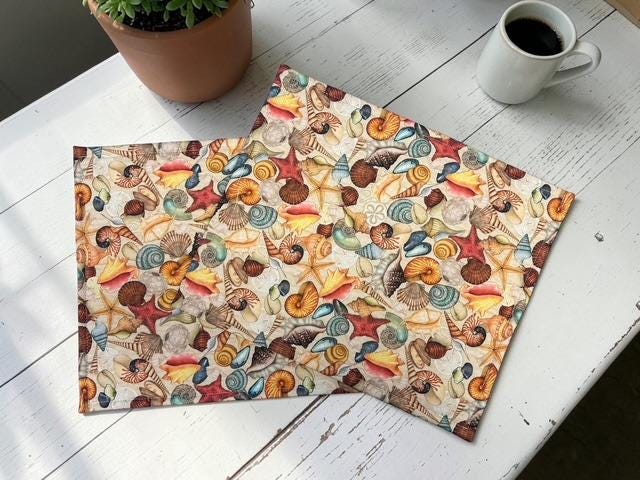 Cross Stitch Project Bag - Ocean Shells - Standard size