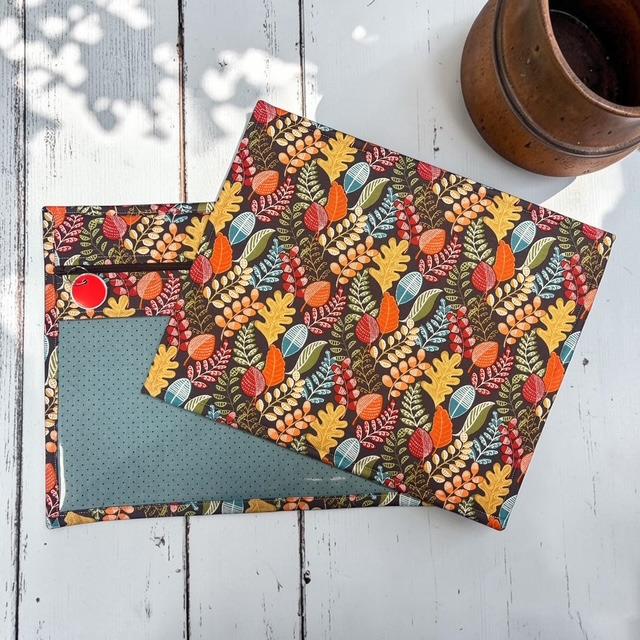 Cross Stitch Project Bag - Autumn Leaves - Standard Bag