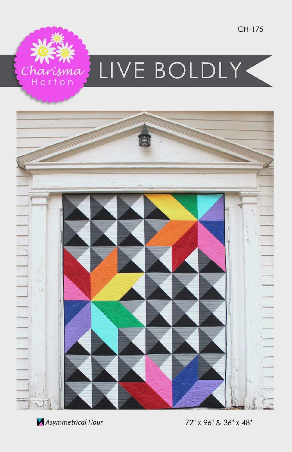 Charisma Horton - Live boldly quilt - Quilt pattern CH 175 chart - 3 sizes - Modern