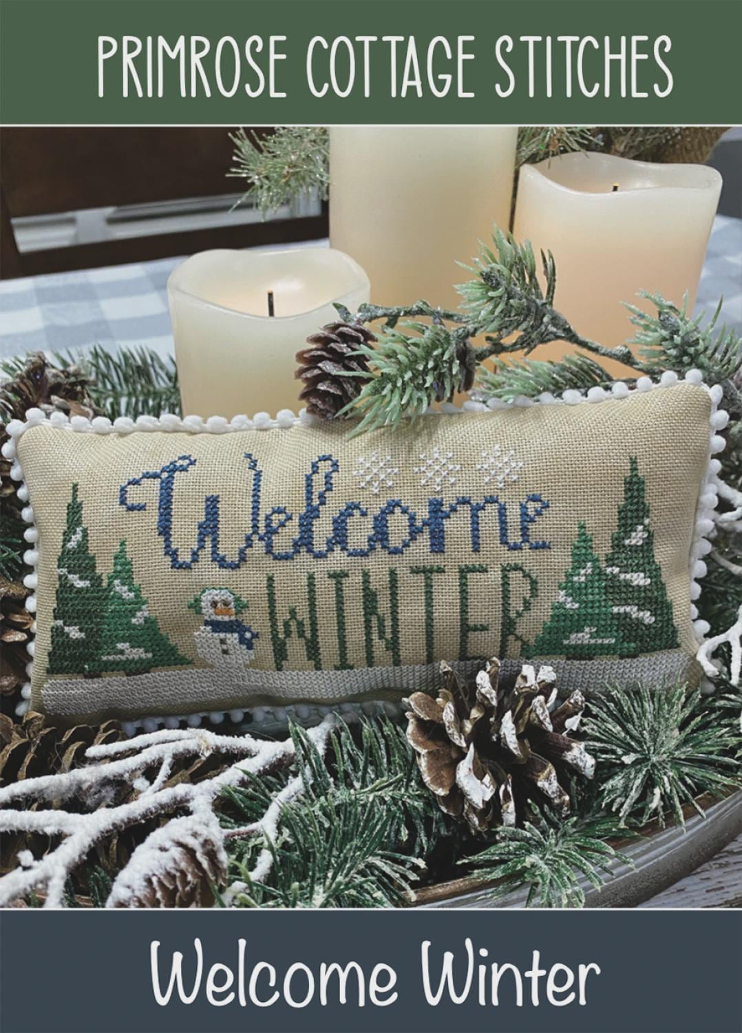 Welcome Winter Cross Stitch Pattern | Primrose Cottage Stitches | Printed Paper Chart | Winter Sampler | Confident Beginner