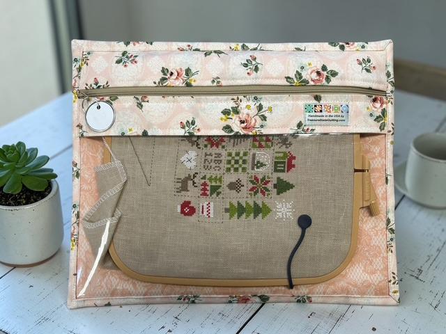 Cross Stitch Project Bag - Vintage Roses - Standard Bag