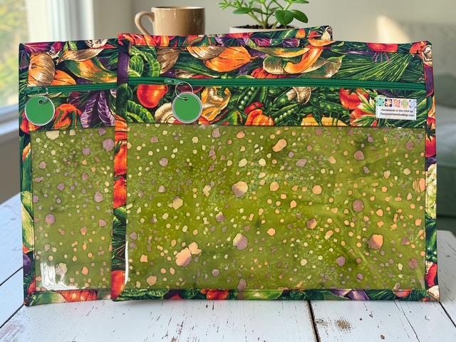 Cross Stitch Project Bag - Vegetables - Standard Bag