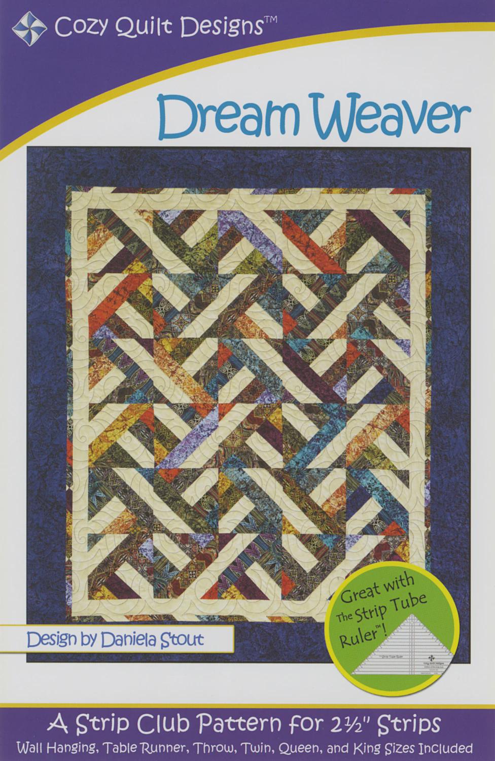 Cozy Quilt Designs - Dream Waver Quilt Pattern - jelly roll friendly in 5 sizes - Beginner