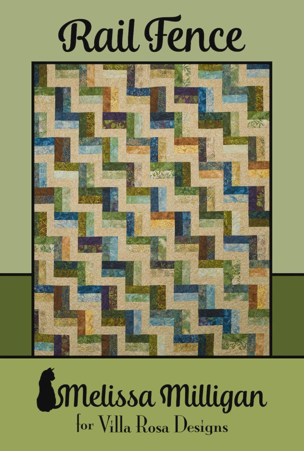 Rail Fence Quilt Pattern – Melissa Milligan for Villa Rosa Designs, Rustic Patchwork Quilt