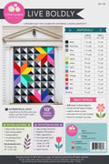 Charisma Horton - Live boldly quilt - Quilt pattern CH 175 chart - 3 sizes - Modern