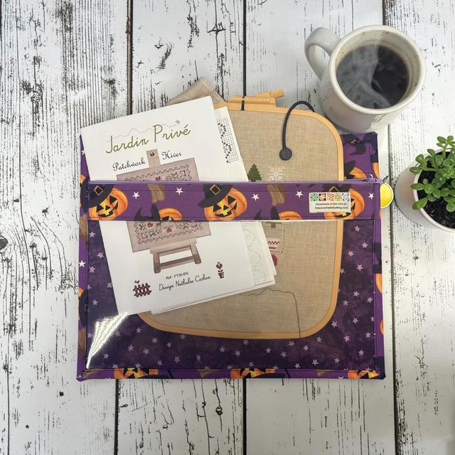 Cross Stitch Project Bag - Halloween Pumpkins - Standard Bag