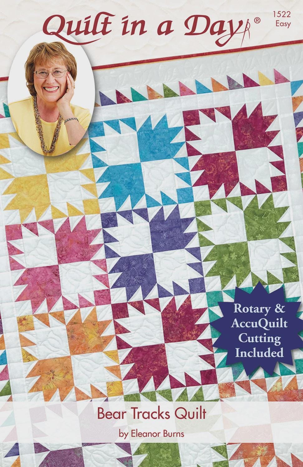 Quilt in a day - Eleanor Burns - Bear Tracks Quilt Pattern - Easy