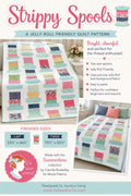 Strippy Spools Quilt Pattern – Modern Jelly Roll Friendly Design (Lap, Twin)