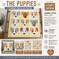 Elizabeth Hartman - The Puppies quilt - Quilt pattern EH 066 chart - NEW - 3 sizes - Modern - dog - Puppies