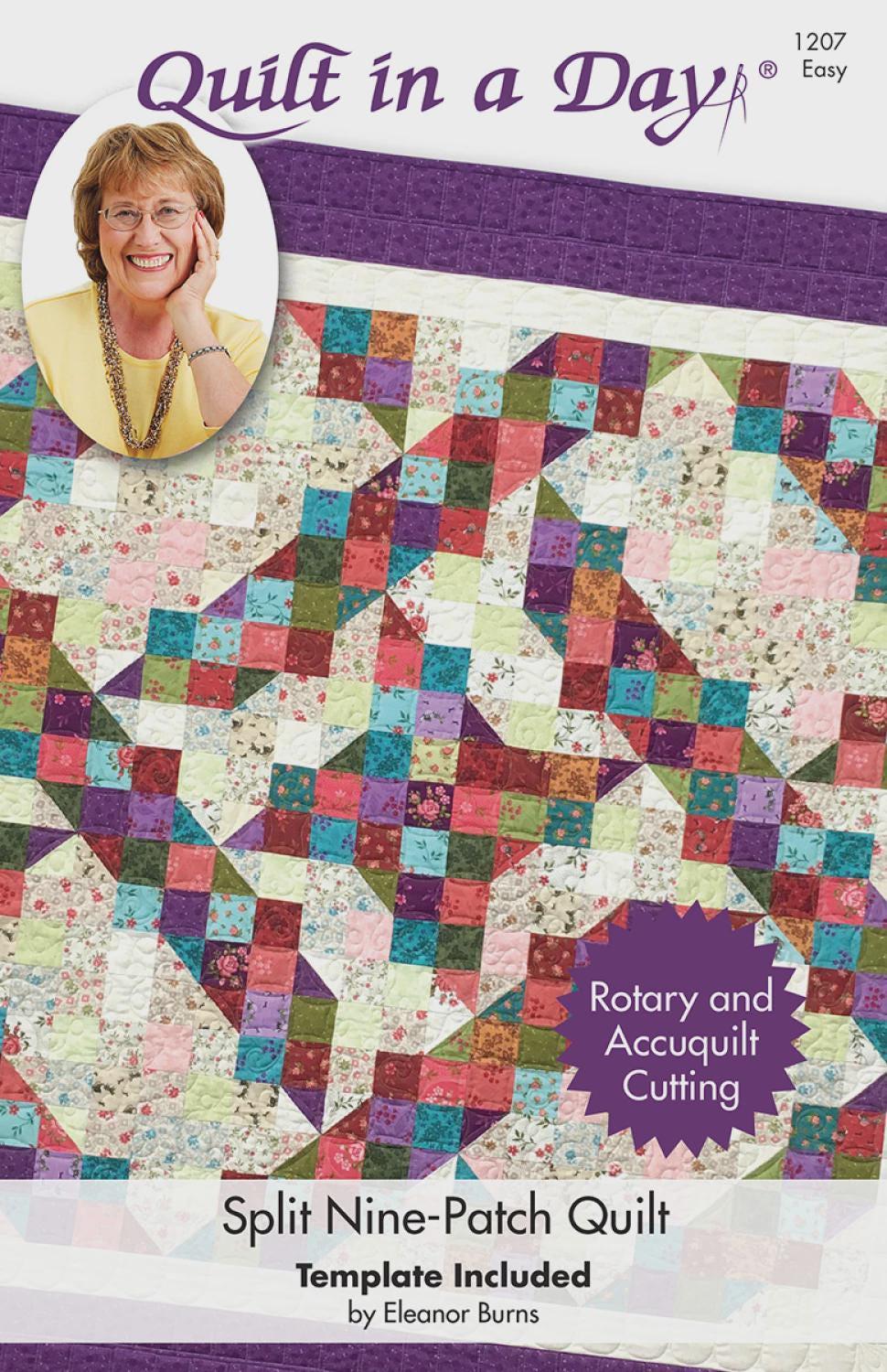 Quilt in a day - Eleanor Burns - Split Nine Patch Quilt Pattern - Jellyroll friendly