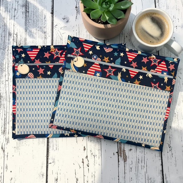 Cross Stitch Project Bag - USA Patriotic Americana - Standard Bag