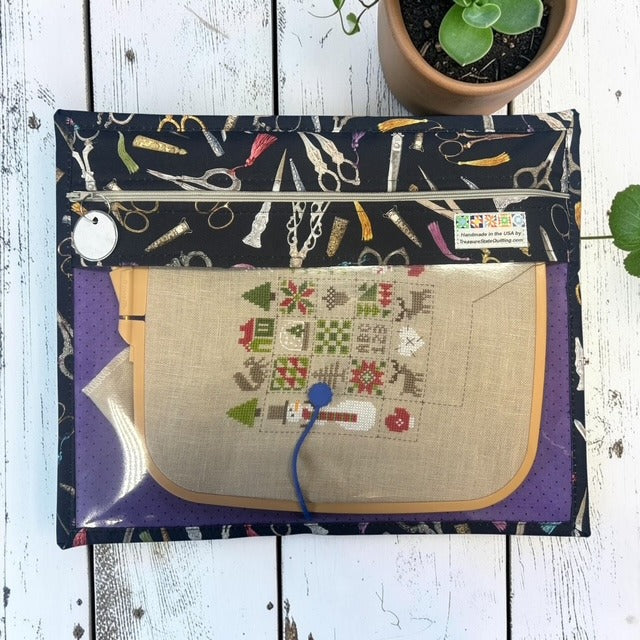Cross Stitch Project Bag - Fancy Collection of Scissors - Standard Bag