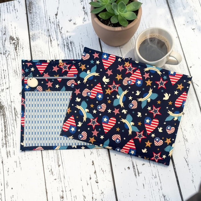 Cross Stitch Project Bag - USA Patriotic Americana - Standard Bag
