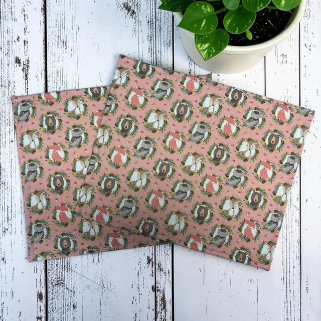 Cross Stitch Project Bag - Forest Animals Fox Bear - Standard Bag