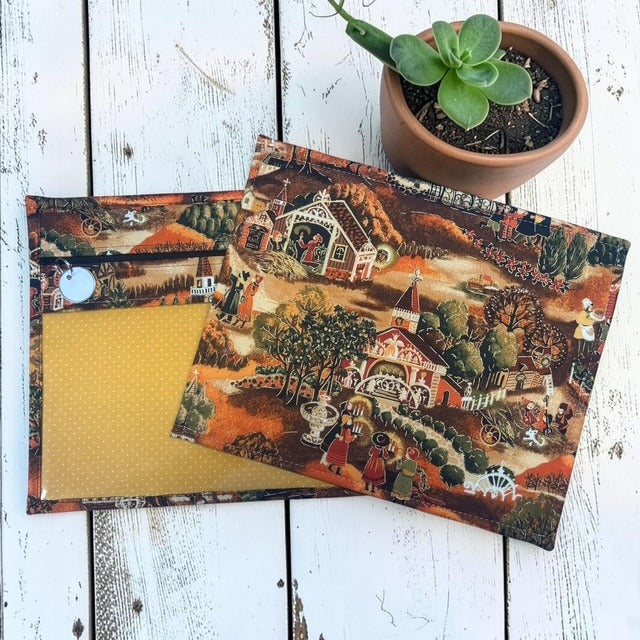 Cross Stitch Project Bag - Autumn Scenery Thanks Giving - Standard Bag