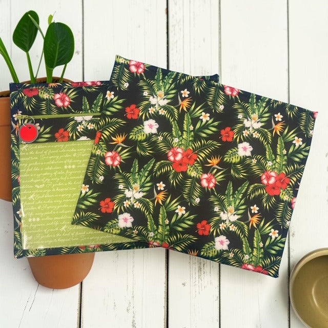 Cross Stitch Project Bag - Tropical Flowers Floral - Standard Bag