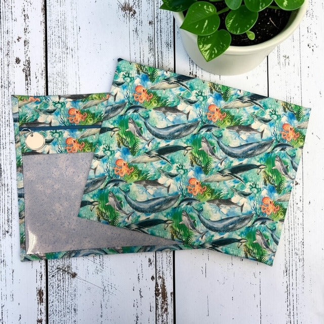 Cross Stitch Project Bag - Ocean Wales Octopus - Standard Bag