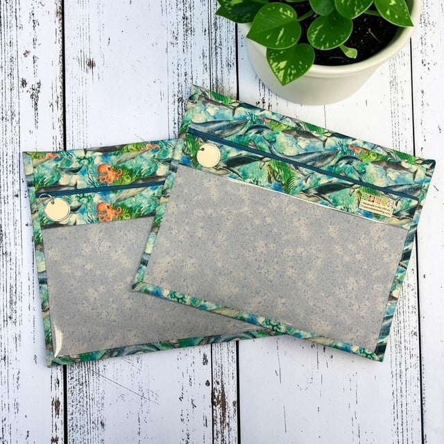 Cross Stitch Project Bag - Ocean Wales Octopus - Standard Bag