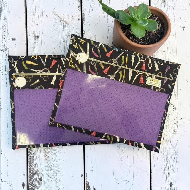 Cross Stitch Project Bag - Fancy Collection of Scissors - Standard Bag