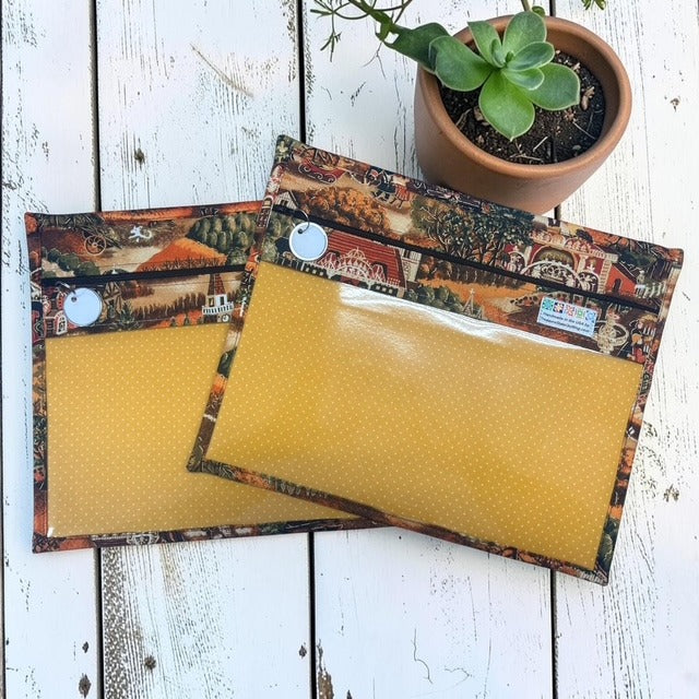 Cross Stitch Project Bag - Autumn Scenery Thanks Giving - Standard Bag
