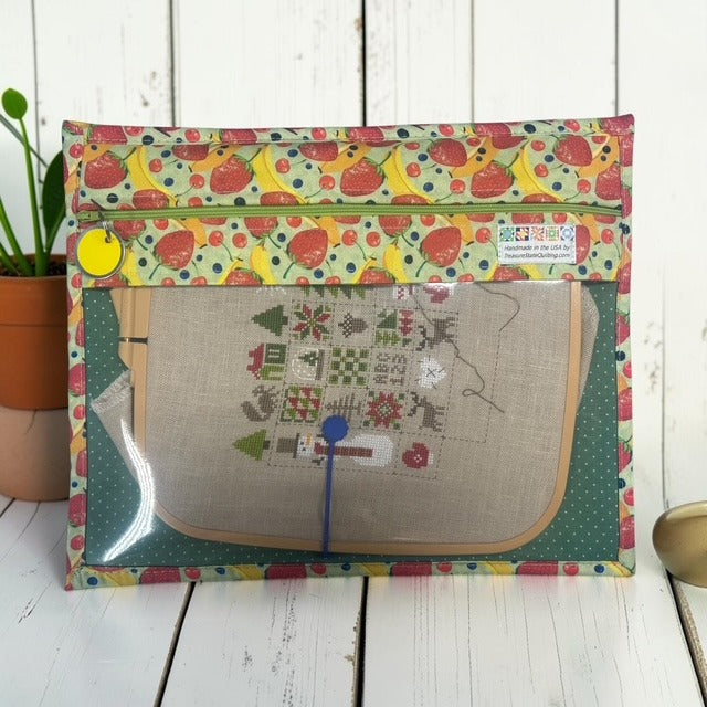 Cross Stitch Project Bag - Summer Fruit Banana Strawberry - Standard Bag