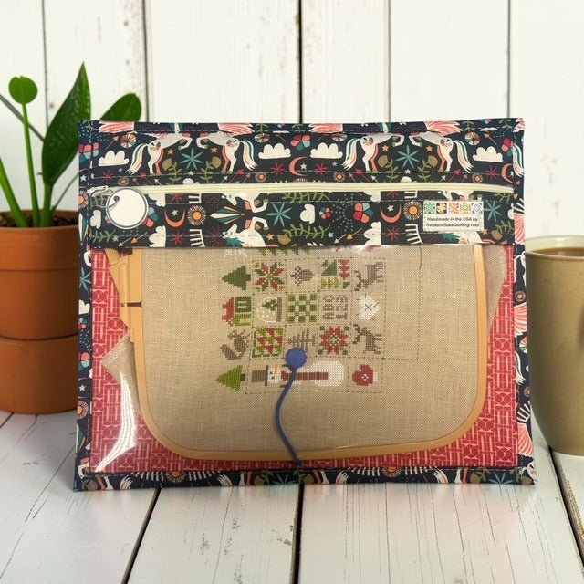 Cross Stitch Project Bag - Pegasus Unicorn Rainbow Horse Modern - Standard Bag