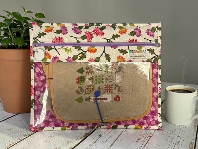 Cross Stitch Project Bag - Corn Flower - Standard size