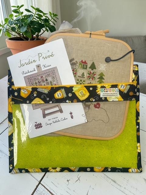 Cross Stitch Project Bag - Bee Honey - Standard Bag