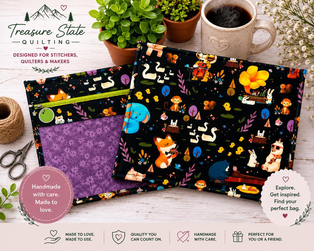Cross Stitch Project Bag - Woodland Forest Animals - Standard Bag