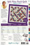 Quilt in a day - Eleanor Burns - Split Nine Patch Quilt Pattern - Jellyroll friendly