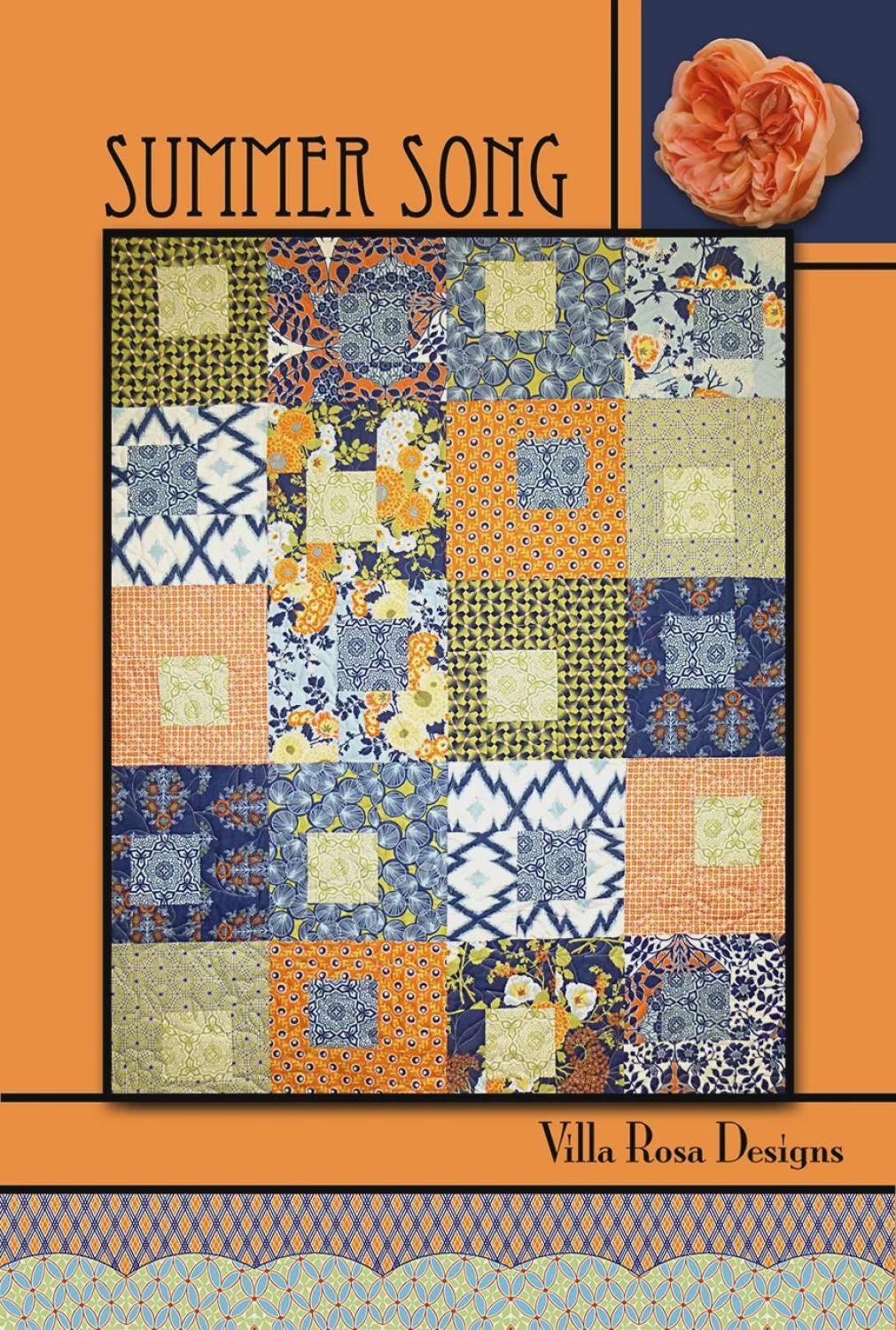Summer Song Quilt Pattern – Scrappy Patchwork Design by Villa Rosa Designs