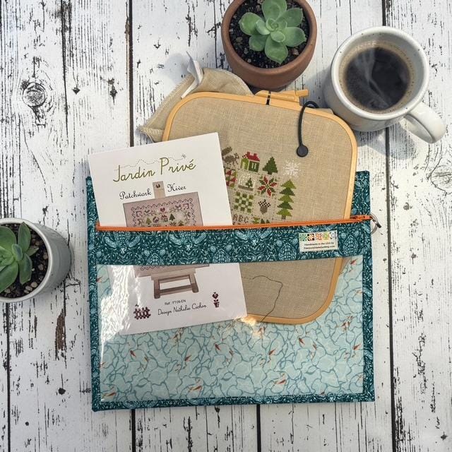 Cross Stitch Project Bag - Sea Turtle - Standard Bag