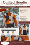 Quilted Hoodie Quilt Pattern - Well Spring - Casey Cometti - Patchwork Sewing Pattern